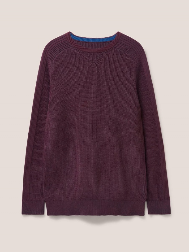 White Stuff Pentire Crew Dk Plum | 807215FRJ