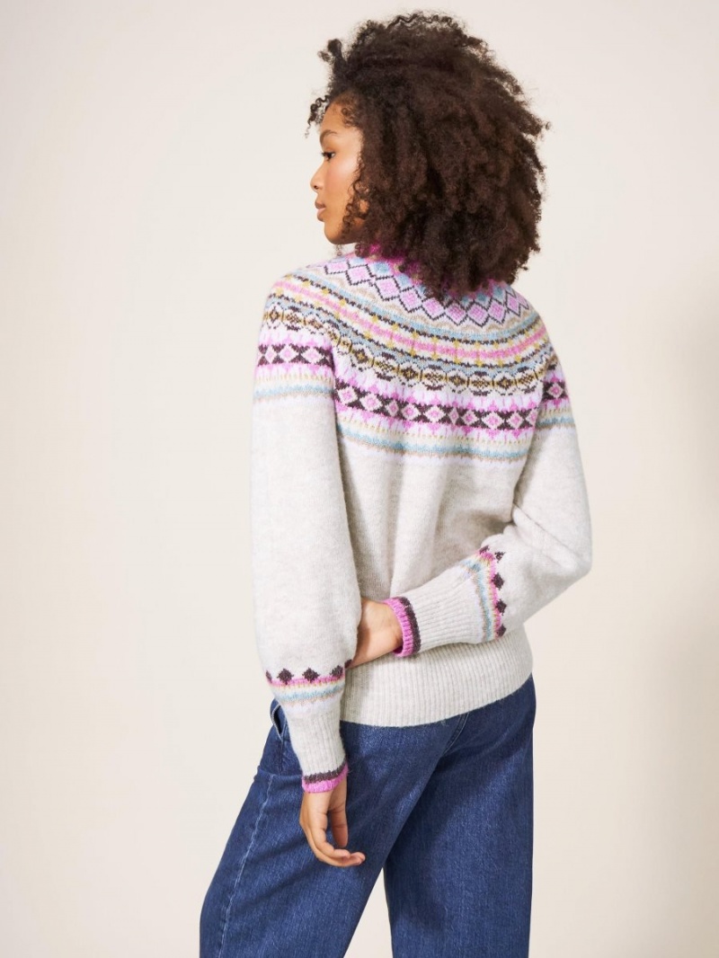 White Stuff Poppy Fairisle Jumper White Multi | 861032WST