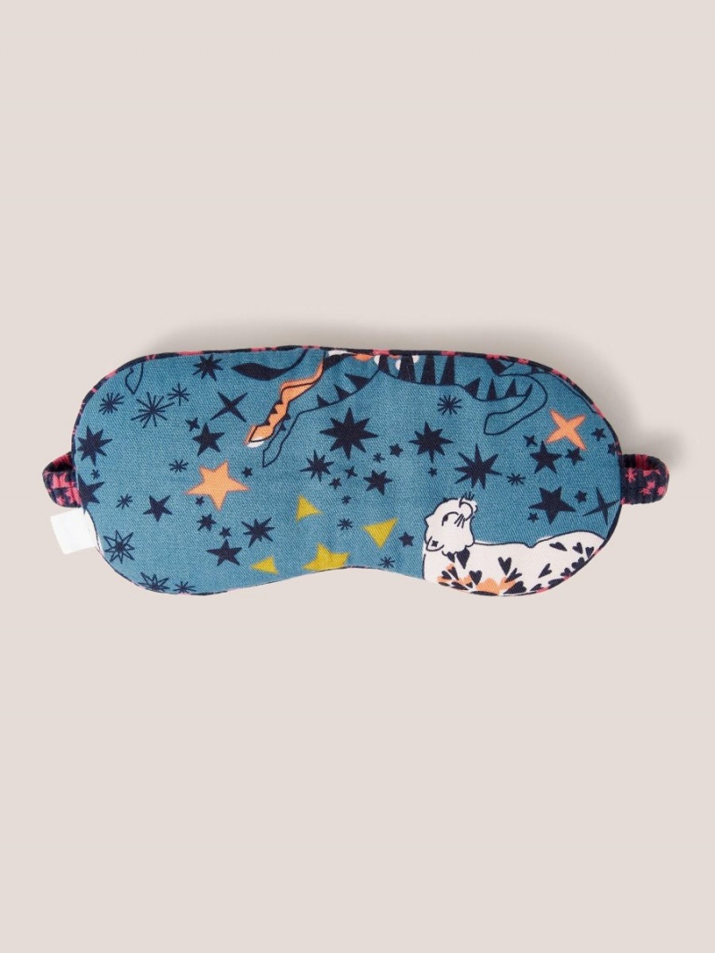 White Stuff Printed Reversible Eye Mask Navy Multi | 829105YCK