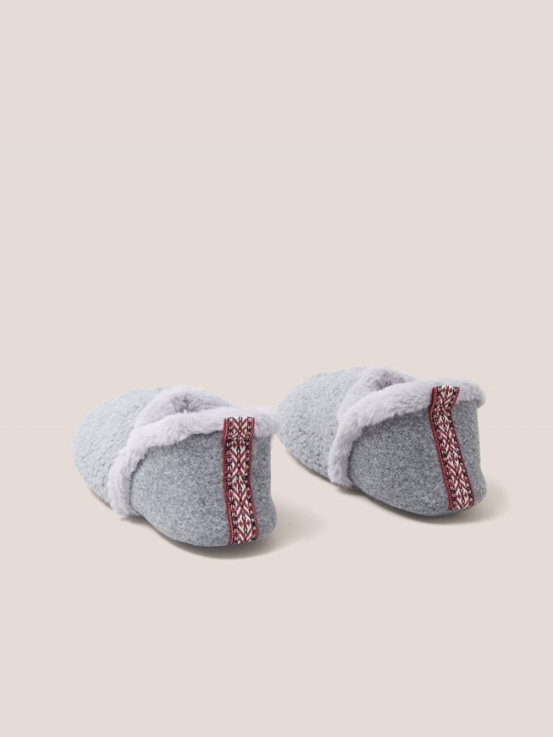 White Stuff Reya Closed Back Slipper Mid Grey | 530278TYD