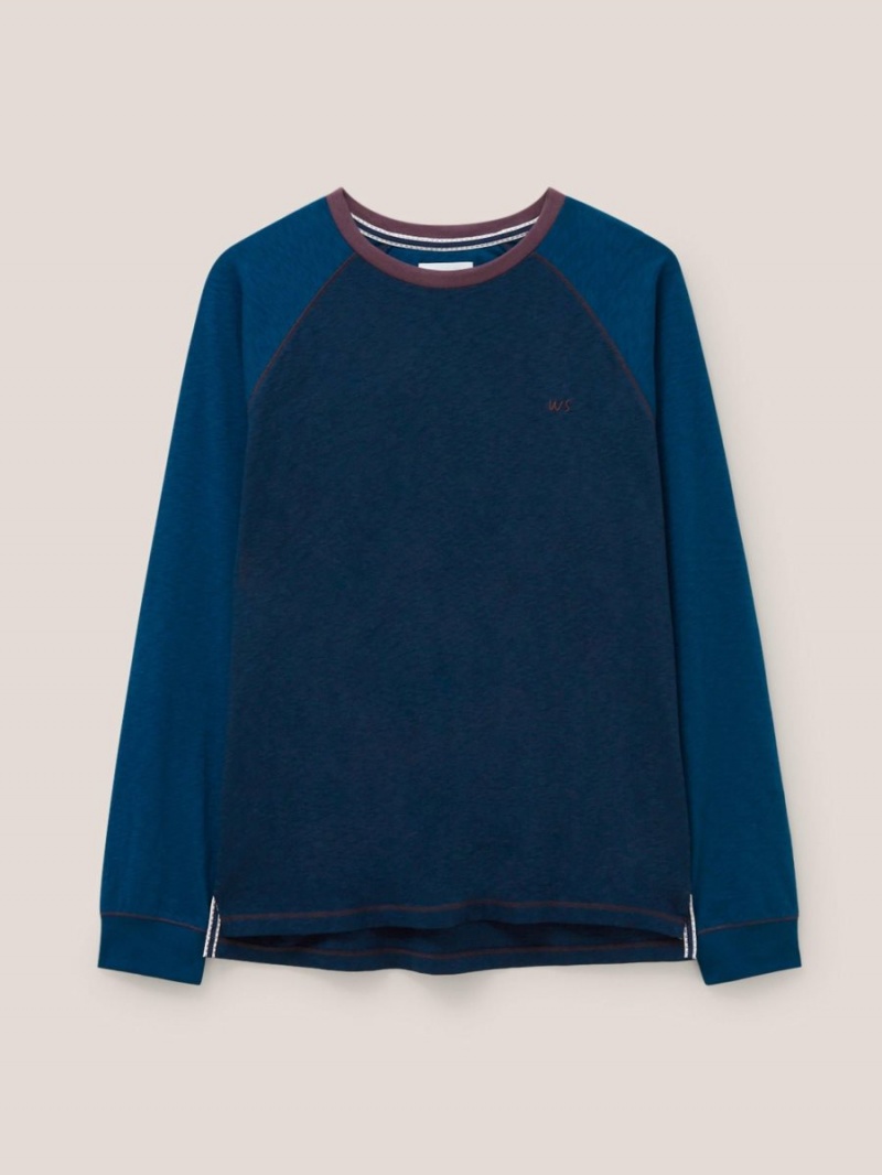 White Stuff Robbie Raglan Ls Tshirt French Navy | 534710RIH