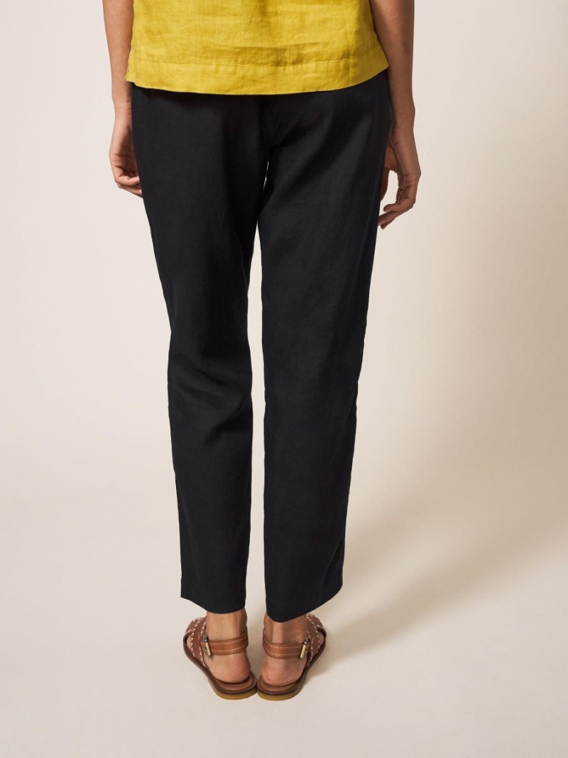 White Stuff Rowena Linen Trouser Pure Black | 037258CXQ