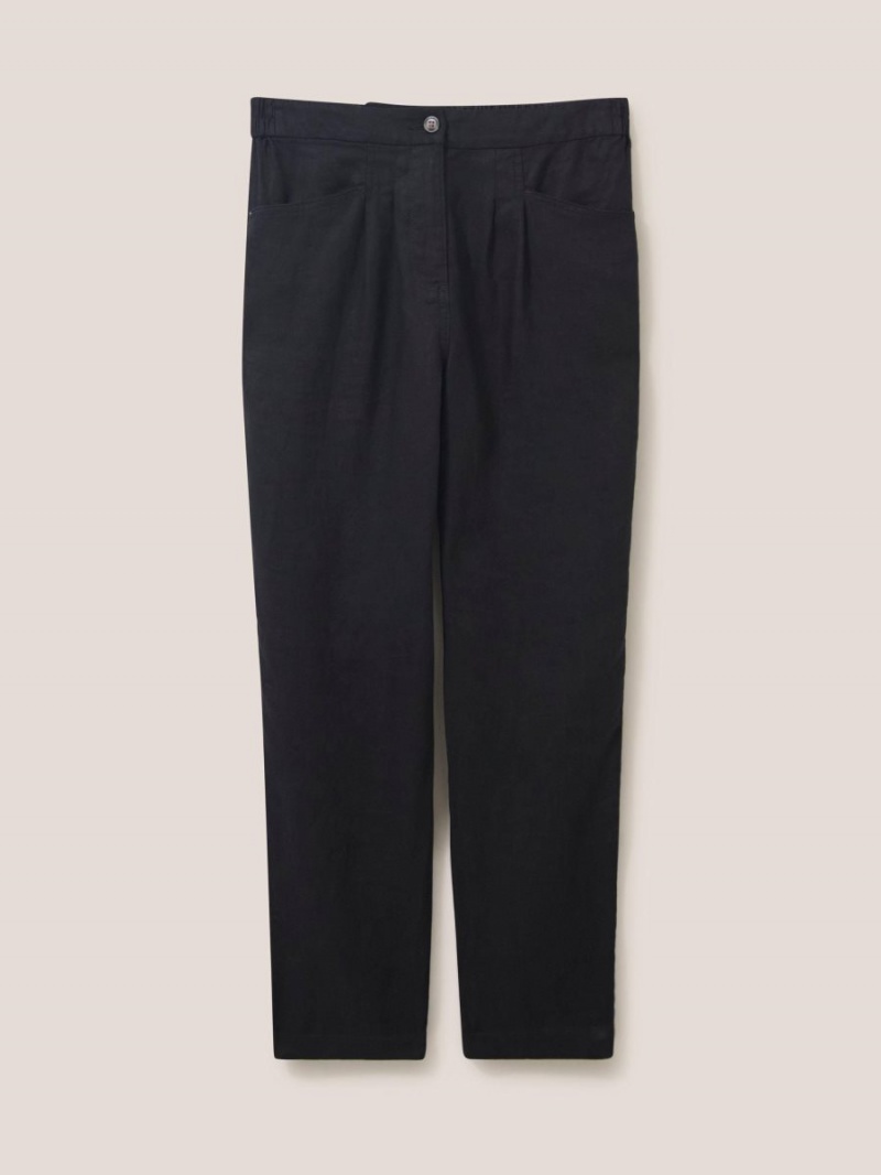 White Stuff Rowena Linen Trouser Pure Black | 037258CXQ