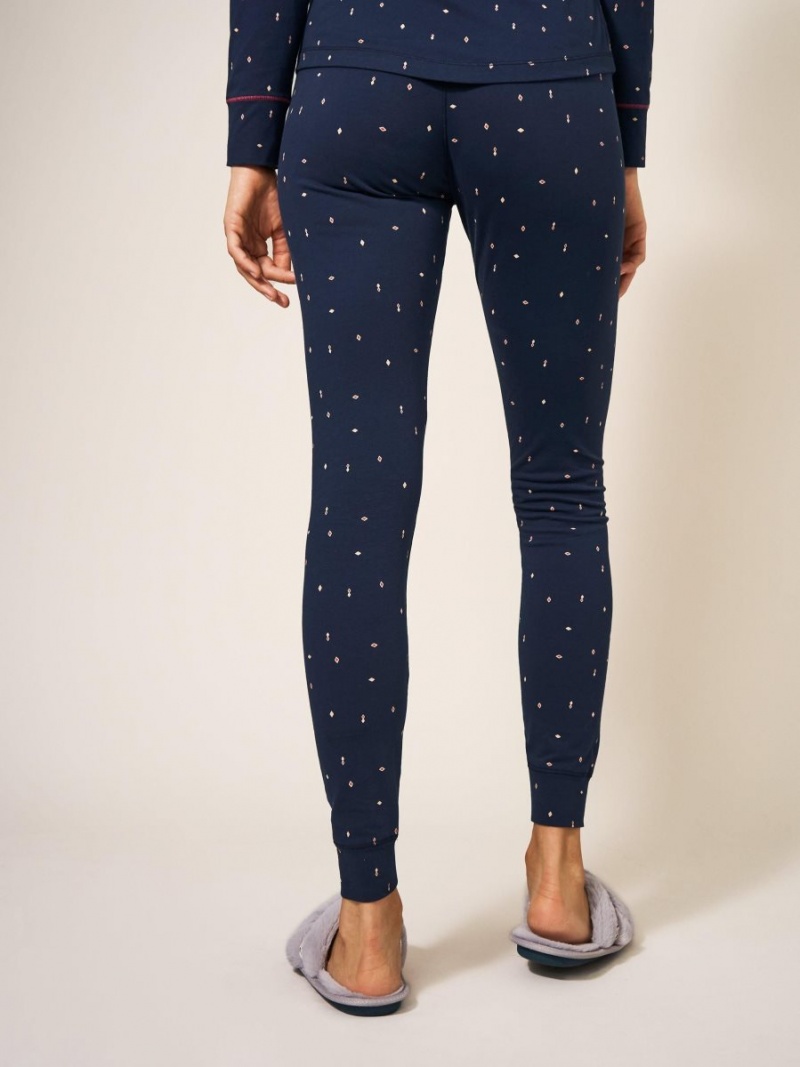 White Stuff Selena Jersey Legging Navy Multi | 746235TVZ