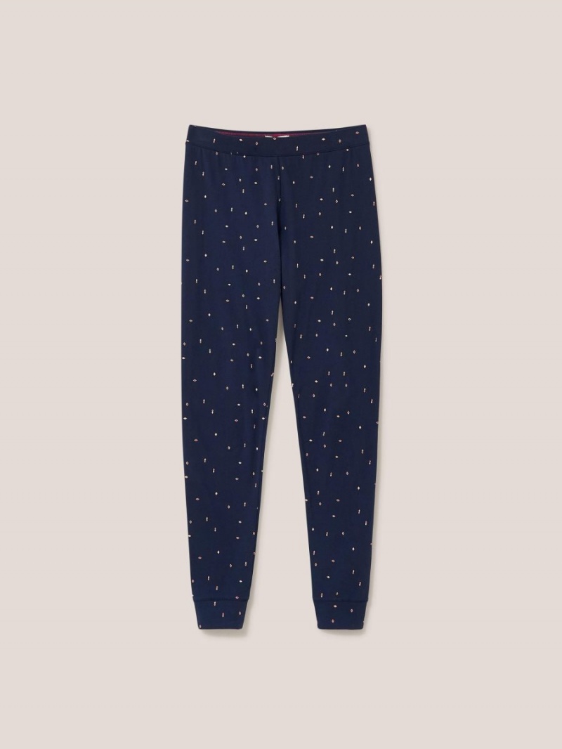 White Stuff Selena Jersey Legging Navy Multi | 746235TVZ