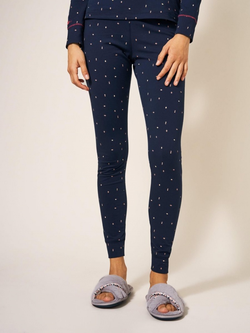 White Stuff Selena Jersey Legging Navy Multi | 746235TVZ