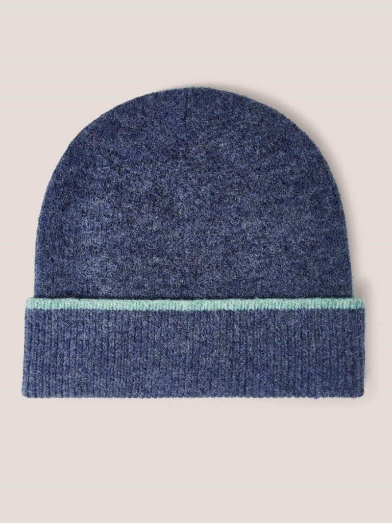 White Stuff Sienna Knit Beanie Mid Blue | 358746JHE