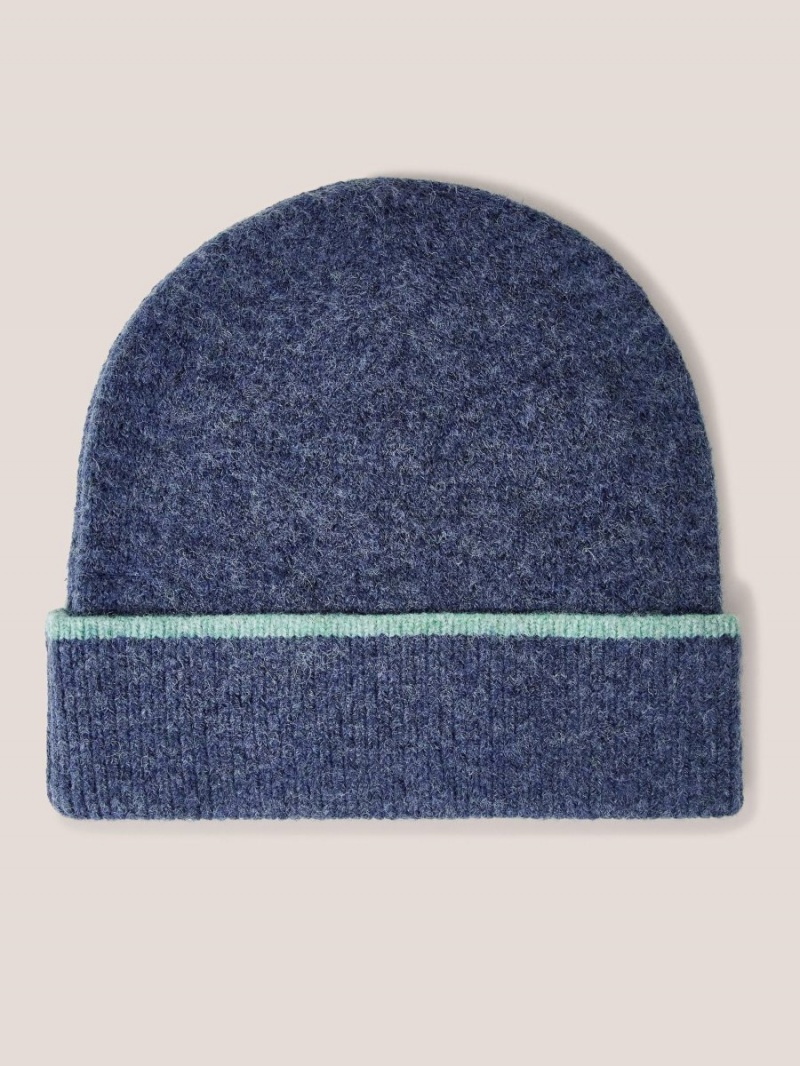 White Stuff Sienna Knit Beanie Mid Blue | 358746JHE