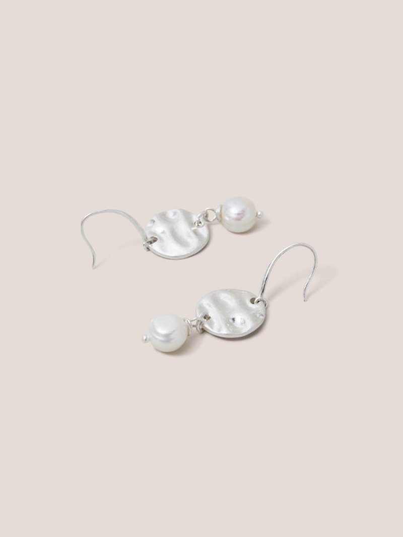 White Stuff Silver Plated Pearl Earrings Silver Tone Metallic | 207315UYL