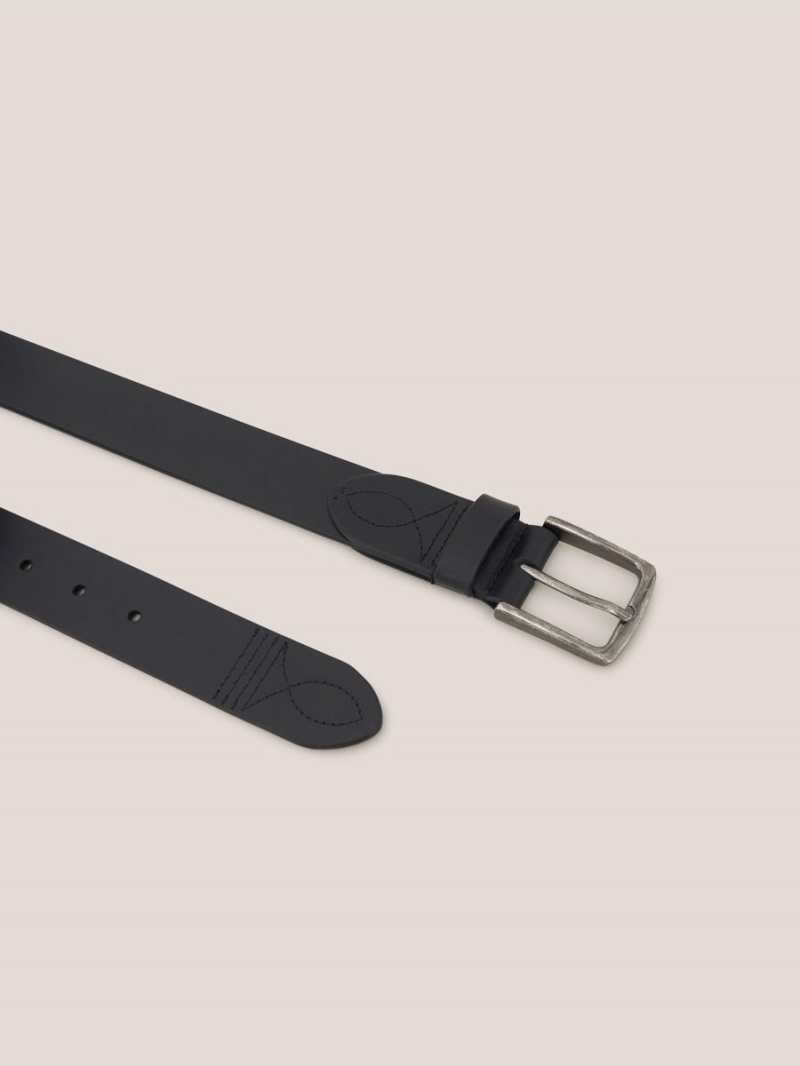 White Stuff Smart Leather Belt Pure Black | 082197CBK