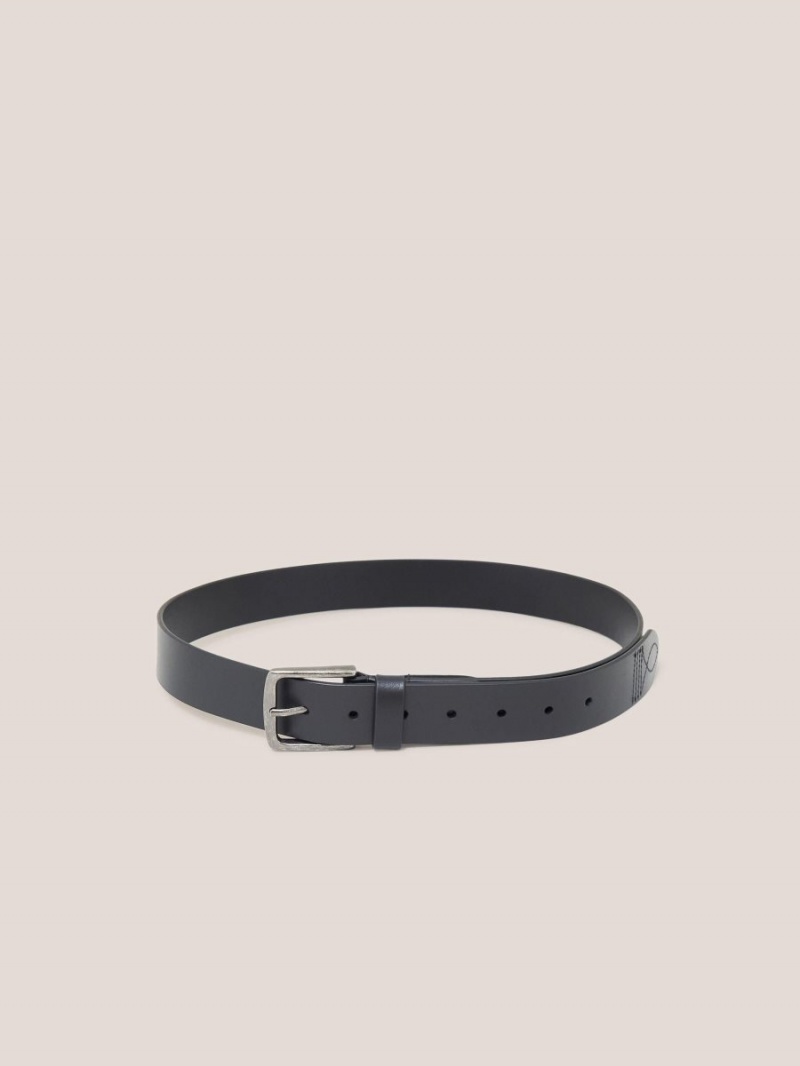 White Stuff Smart Leather Belt Pure Black | 082197CBK