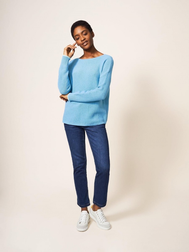 White Stuff Southbank Jumper Mid Blue | 531487LXW