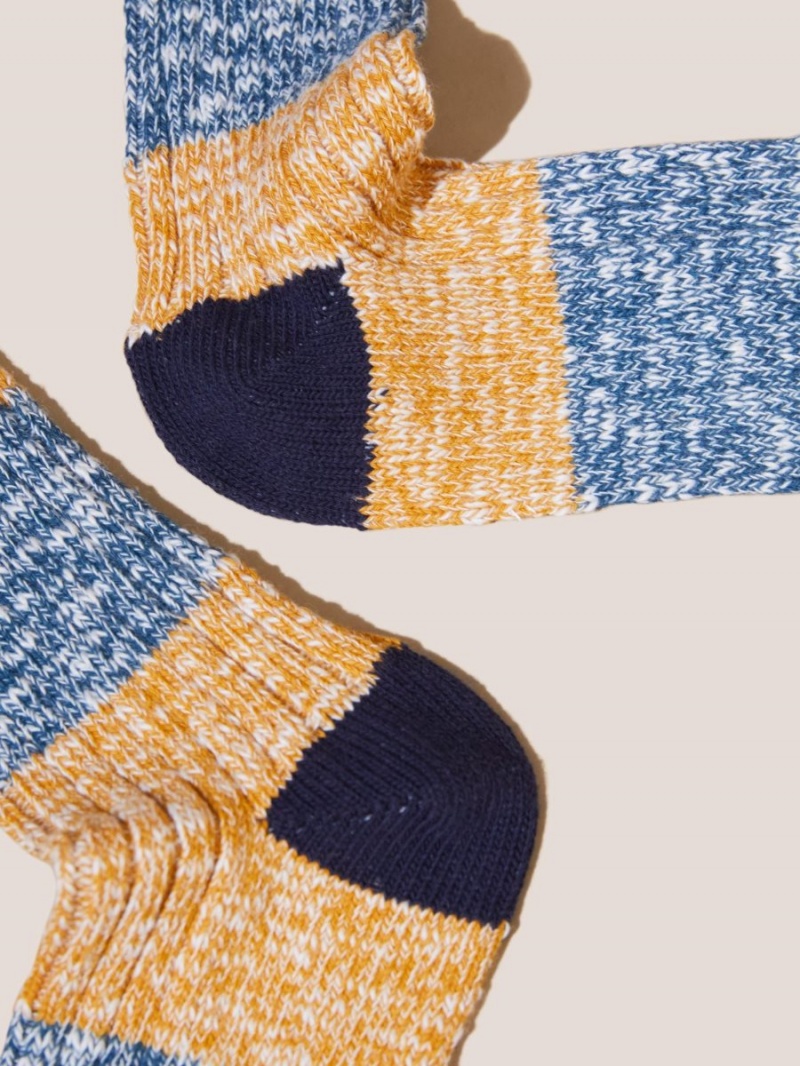 White Stuff Stripe Boot Socks Yellow Multi | 416057ERI