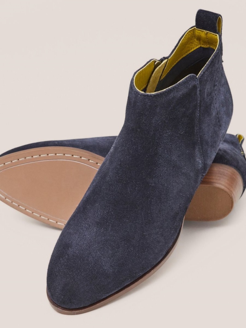 White Stuff Suede Willow Ankle Boot Dark Navy | 362189SHU