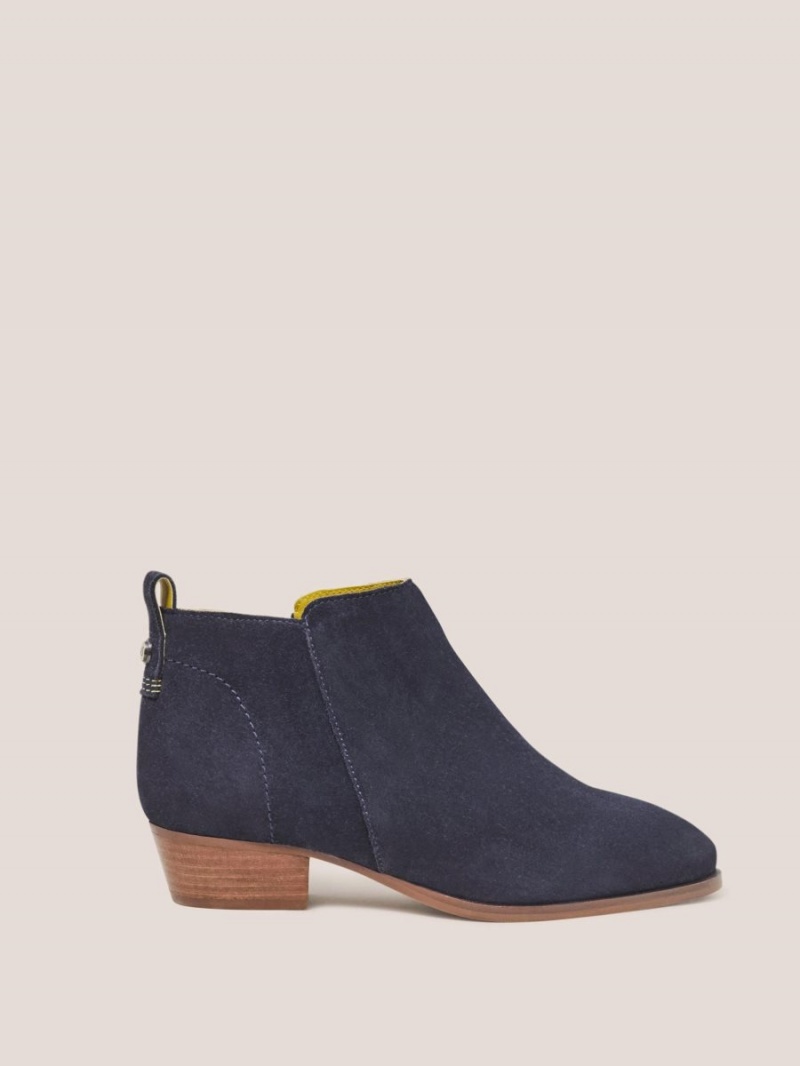 White Stuff Suede Willow Ankle Boot Dark Navy | 362189SHU