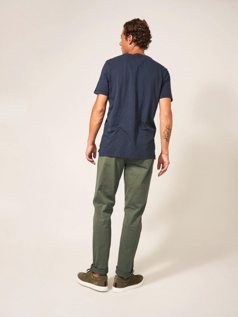 White Stuff Sutton Organic Chino Trouser Khaki Green | 450327JOY