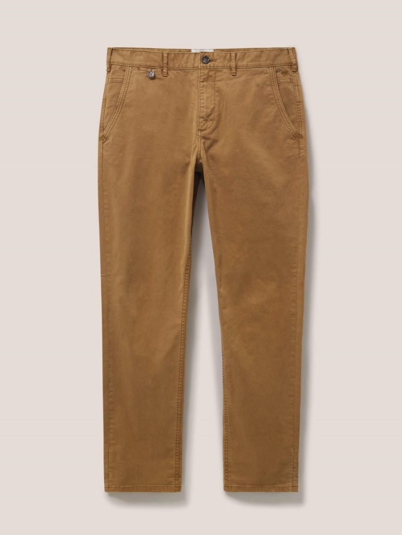 White Stuff Sutton Organic Chino Trouser Mid Brown | 680174JUX