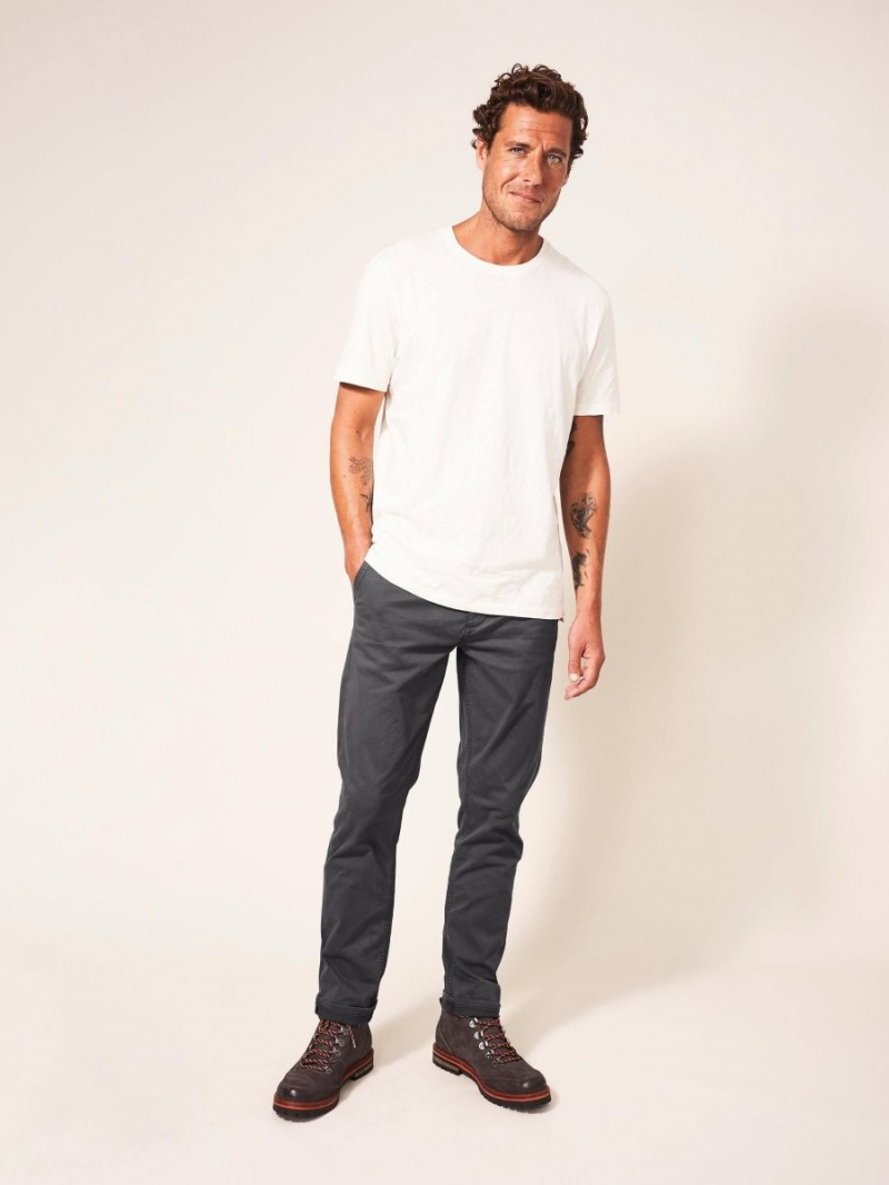 White Stuff Sutton Organic Chino Trouser Dk Grey | 796418CZU