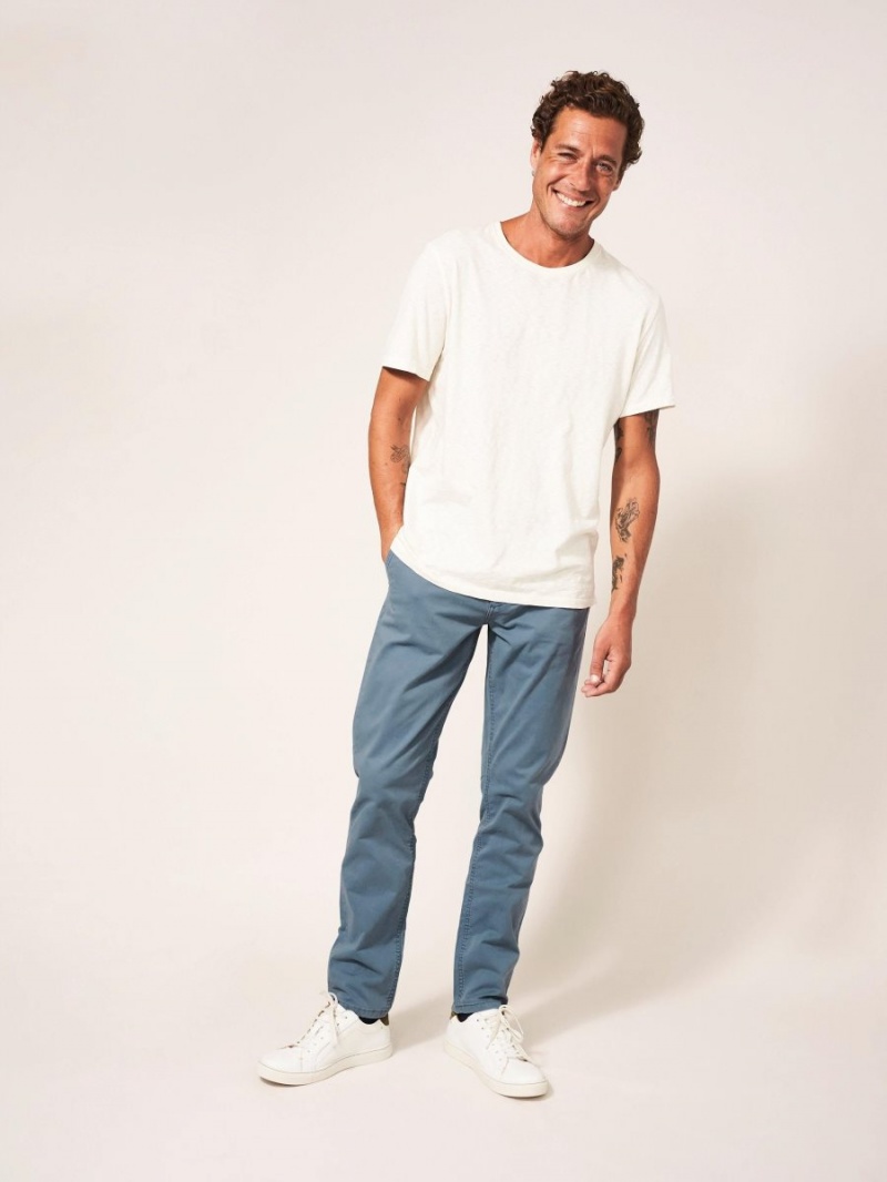 White Stuff Sutton Organic Chino Trouser Mid Blue | 942761BHX