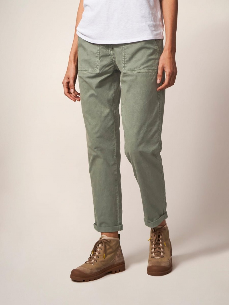 White Stuff Twister Chino Mid Green | 325498DBP