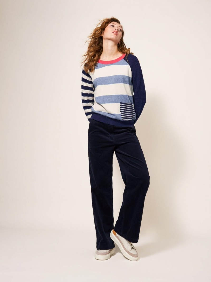 White Stuff Tyne Stripe Jumper Teal Multi | 120498BXE