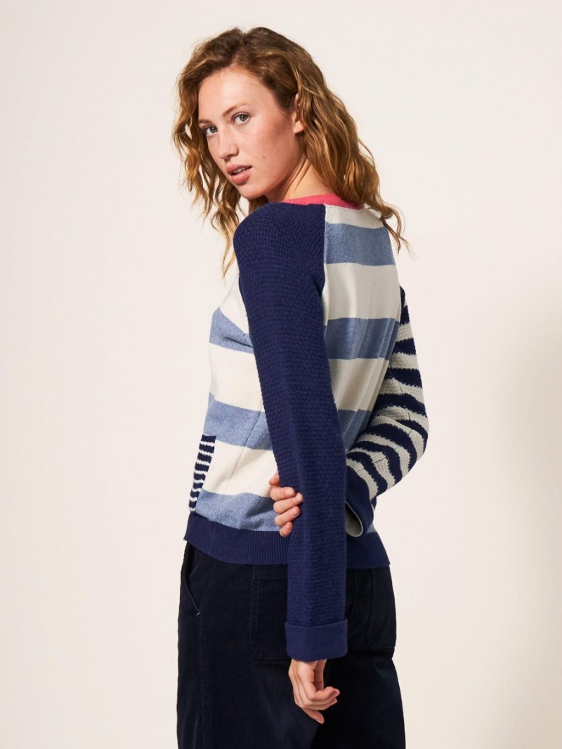 White Stuff Tyne Stripe Jumper Teal Multi | 120498BXE