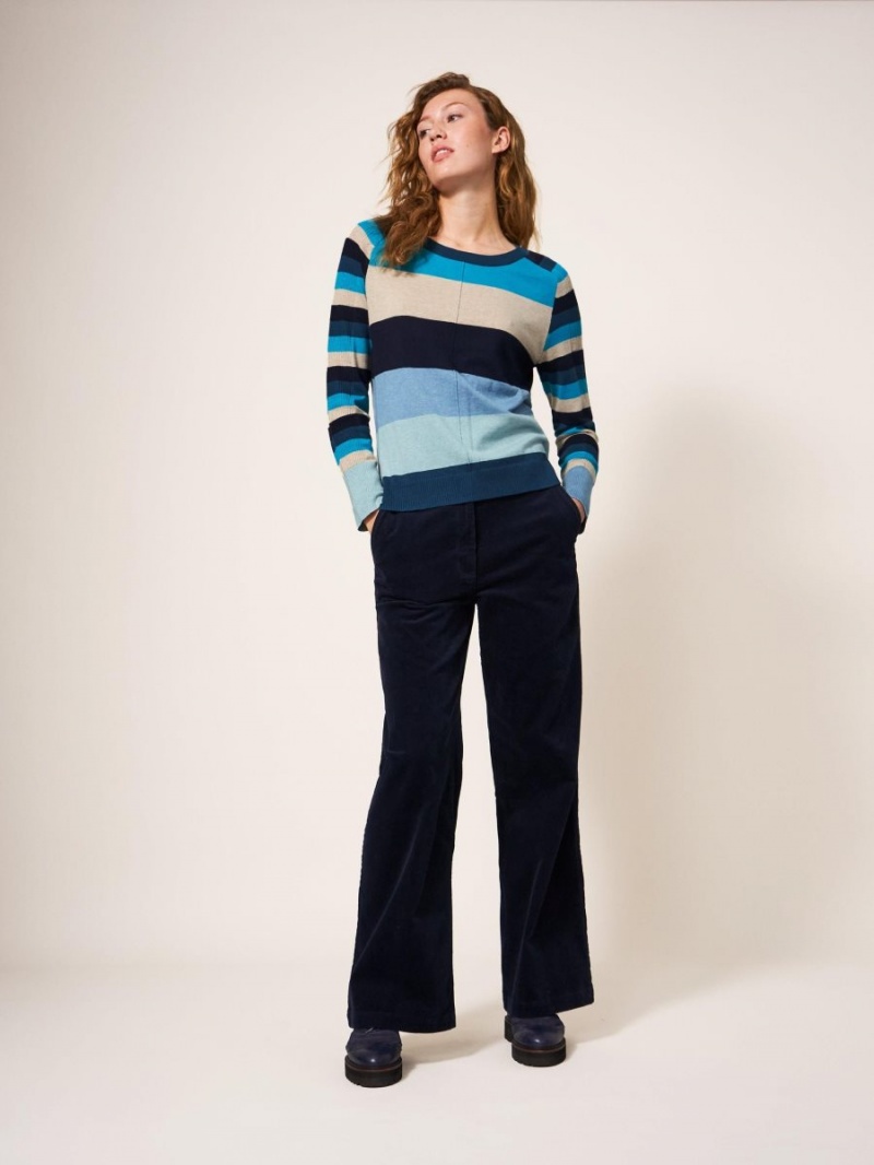 White Stuff Urban Colourblock Jumper Teal Multi | 460271ARY