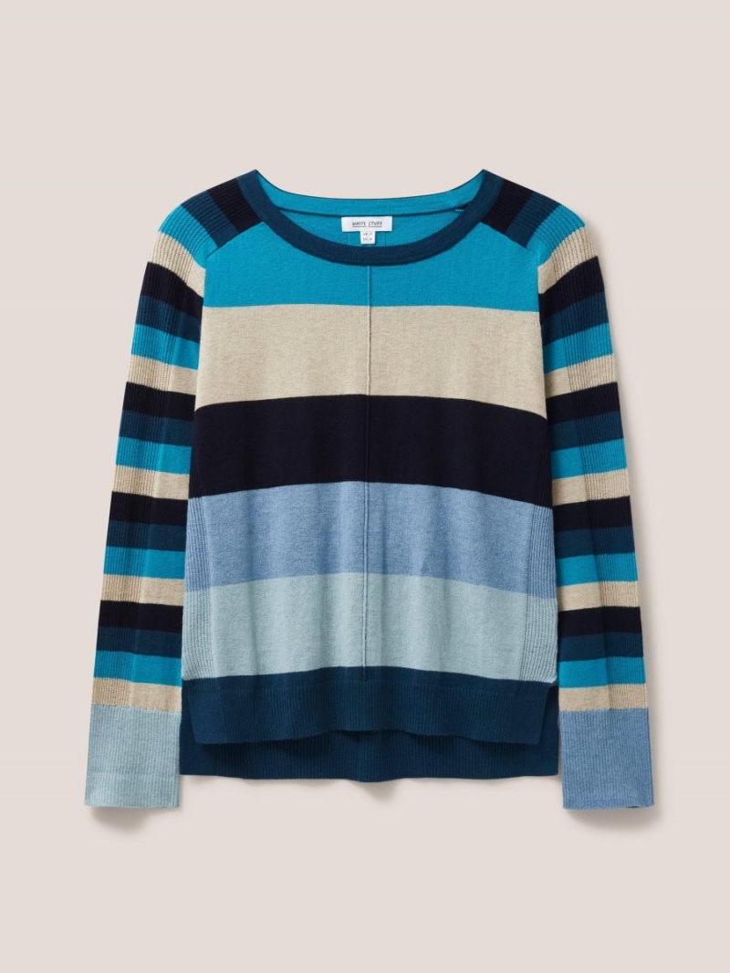 White Stuff Urban Colourblock Jumper Teal Multi | 460271ARY