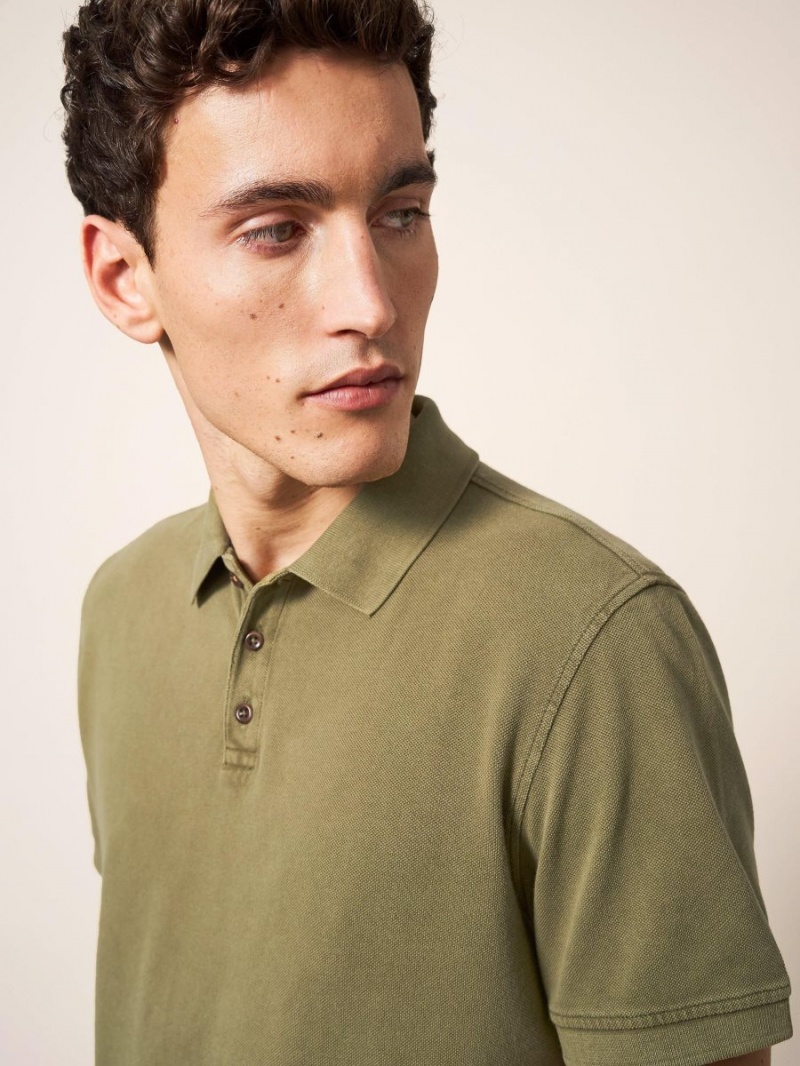 White Stuff Utility Polo Khaki Green | 219064SEW