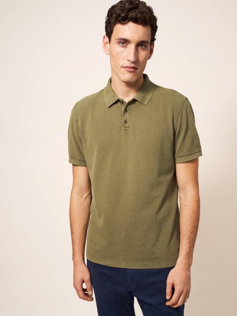 White Stuff Utility Polo Khaki Green | 219064SEW