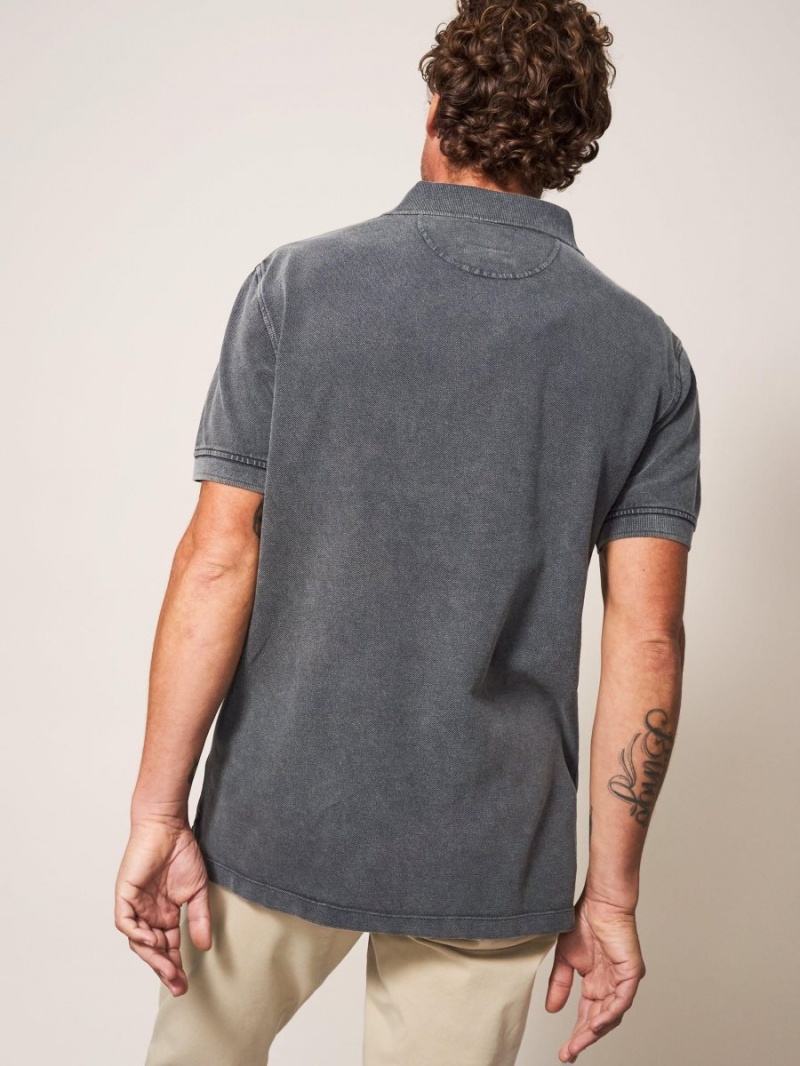 White Stuff Utility Polo Washed Black | 761249NGY