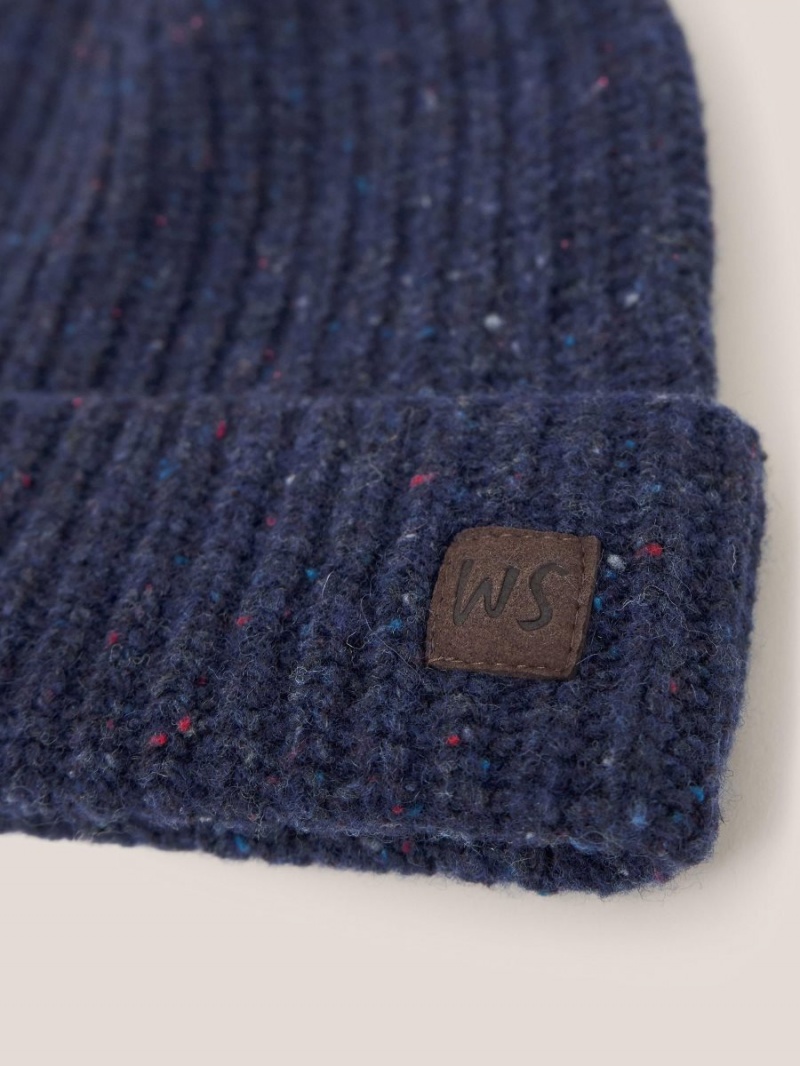 White Stuff Wool Ribbed Beanie Dark Navy | 932867EWR