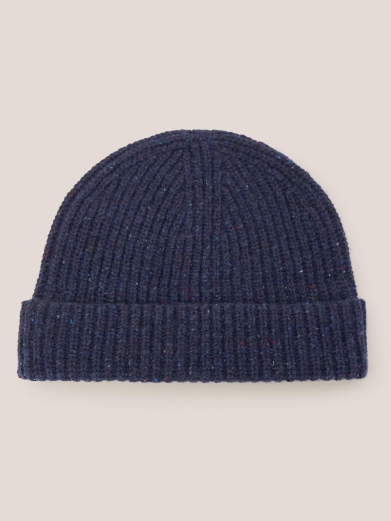 White Stuff Wool Ribbed Beanie Dark Navy | 932867EWR