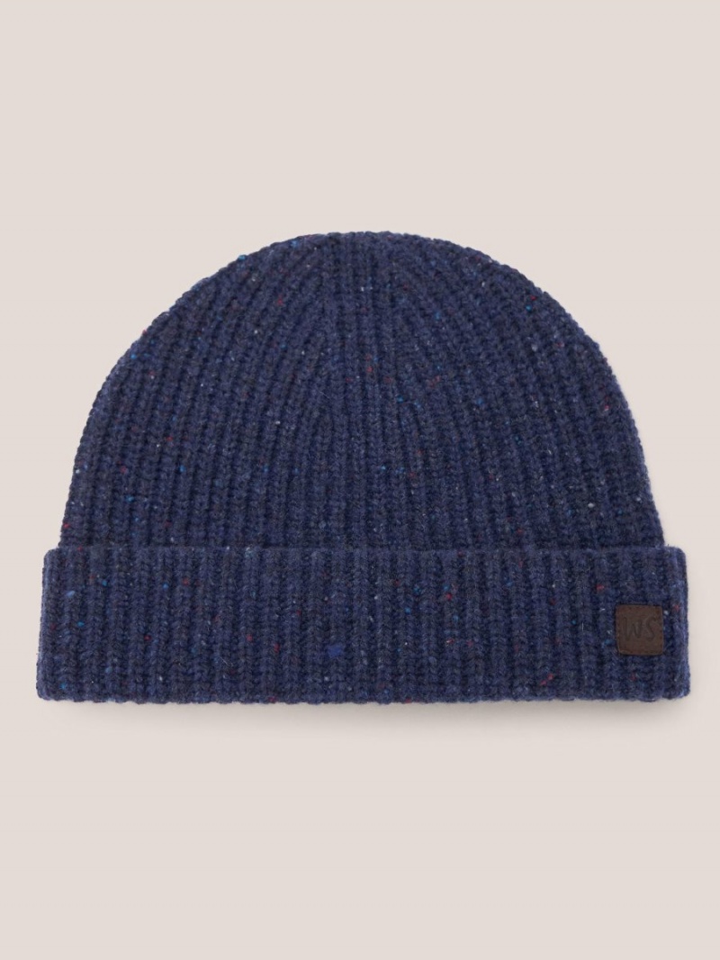 White Stuff Wool Ribbed Beanie Dark Navy | 932867EWR